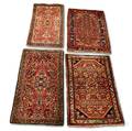 Two Sarouk and Two Hamadan Area Rugs