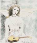 Marie Laurencin French 18851956 Jeune fille  la guitare