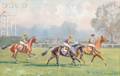 Karl Andr Jean Baron Reille French 18861974 Horses and Jockeys Heading to the Gate
