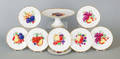 Set of German porcelain fruit plates