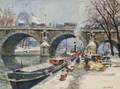 John Whorf American 19031959 Pont Marie lHiver