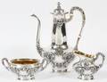 GORHAM STERLING SILVER COFFEE POT SUGAR AND CREAMER