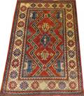 AFGHAN KAZAK DESIGN HAND WOVEN WOOL RUG