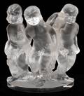 LALIQUE LUXEMBOURG FROSTED GLASS FIGURE GROUP