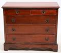 GEORGIAN STYLE MAHOGANY CHEST OF DRAWERS C 1940