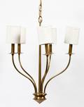 FIVELIGHT BRASS CHANDELIER