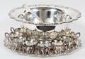 TOWLE  LEONARD SILVERPLATE PUNCHBOWL SET 15 PIECES