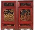 CHINESE CARVED WALL PANELS PAIR