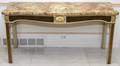LOUIS XVI STYLE DECORATED WOOD CONSOLE TABLE