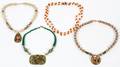 CONTEMPORARY STONE AND GLASS BEAD NECKLACES FOUR
