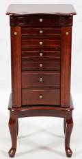 QUEEN ANNE STYLE MAHOGANY JEWELRY CHEST