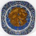 GERMAN PAINTED GLASS CHARGER