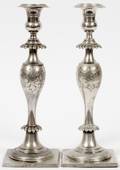 CARL FRIEDRICH KOROCK SILVER SABBATH CANDLESTICKS
