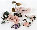 CHINESE QUARTZ JADE  AGATE FRUIT FIVE PIECES