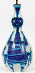 GAMBONE ITALIAN GLAZED STONEWARE TABLE LAMP C 1955