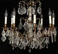 FRENCH CRYSTAL EIGHTLIGHT CHANDELIER LATE 19TH C