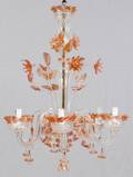 PAULI MURANO SIGNED VENETIAN ART GLASS CHANDELIER
