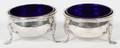 VICTOR OBLER SILVER PLATE OPEN SALTS PAIR