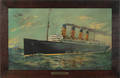 Chromolithograph of the Cunard RMS Mauretania