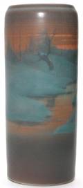 ROOKWOOD VELLUM POTTERY SCENIC VASE 1910