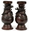 CHINESE BRONZE URNS PAIR