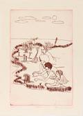 BENNY ANDREWS ETCHING ON PAPER DREAMERS 1976 3250