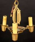 Art Nouveau Gilt Bronze Three Light Chandelier