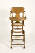Adjustable Oak Childrens High Chair