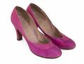 ANN MILLER SHOCKING PINK SATIN HEELS