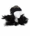 ANN WILSON KNIT AND FEATHER HAT