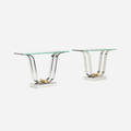 Karl Springer   Tulip Style consoles pair