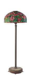 An American Leaded Glass Floor Lamp