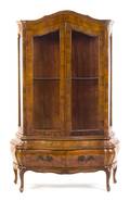 An Italian Walnut Veneered Display Cabinet
