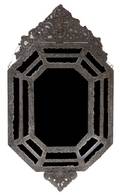 A Baroque Style Repousse Metal Mounted Mirror