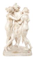 A Continental Marble Figural Group