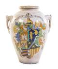 A Large Italian Faience TwinHandled Jar