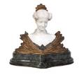 A French Gilt Bronze and Marble Bust