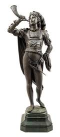 A French Bronze Figure of a Trumpeter