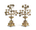 Pair of French gilt candelabra