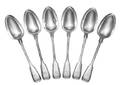 A Set of Six Victorian Silver Tablespoons