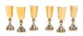 A Set of Six American SilverGilt Cordials
