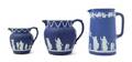 Three Wedgwood Jasperware Pitchers