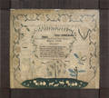 Chester County Pennsylvania silk on linen sampler wrought by