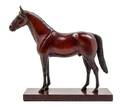 A Carved Wood Figure of a Thoroughbred Horse