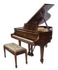 A Steinway and Sons Baby Grand Piano