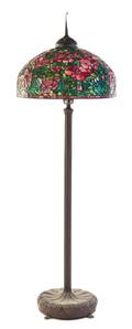 An American Leaded Glass Floor Lamp