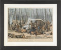 Currier  Ives large folio hand colored lithograph
