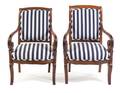 A Near Pair of Louis Philippe Mahogany Armchairs