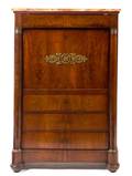 An Empire Style Gilt Bronze Mounted Mahogany Secretaire a Abattant