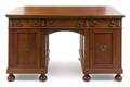 An Empire Style Brass Mounted Pedestal Desk